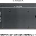 17x31 inch Picture Frame Solid Wood Black,Suitable for Panoramic Photo Frame, Posters,Painting,Group Photo,Puzzle (A23B1731)