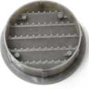 2" Round Plastic Louver Soffit Air Vent Reptile Screen Grille Cover Multiple Colors/Quantities (12, Grey)