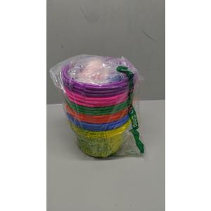 18PCS Buckets, Blue, Yellow, Red, Green, Pink, Purple