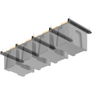 Ultrawall Overhead Garage Storage Rack, Heavy Duty Ceiling Storage Rack, 26 Inch Adjustable Ceiling Bin Storage System, 5 Sets for 4 Bins