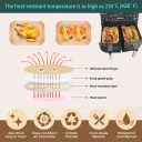 parchment paper for air fryer,8.7 * 5.5inch rectangle air fryer liners disposable,125pcs non-stick airfryer liners rectangle free of bleach, compatible with 8-9 Qt baskets