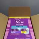 Poise Ultra Thin Incontinence Pads & Postpartum Pads for Bladder Leaks, 6 Drop Ultimate Absorbency, Long Length, 120 Count (3 Packs of 40)