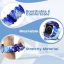 Scrunchie Bands Compatible with Kids Apple Watch Band, Cute Stretchy Breathable Strap for iWatch Series 10 9 8 7 6 5 4 3 SE SE2 SE3 Small Wrists Boys Girls