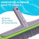 Sepetrel Pool Brush Head for Cleaning Walls,Heavy Duty Inground / Above Ground Swimming Pool Round Scrub Brushes with Premium Strong Bristle & Reinforced Aluminium Back,Grey