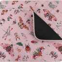 IEUUMLER Washable Pee Pads for Dogs, 2 Pack Insect Pattern Reusable Waterproof Puppy Potty Pads, Non-Slip Absorbent Pet Training Pads for Playpen Crate Bed EU014 (Pink)