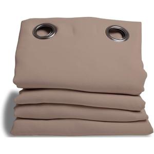 DecibelControl™ 3-in-1 Soundproof Curtain | Noise Reduction | Thermal Insulation | 100% Blackout | Patented Technology | Made in Europe | Grommet | 55" W x 84" L | Beige - Pelican MC8220