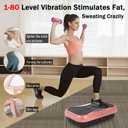 Whole Body Vibration Plate Exercise Machine Power Vibrating Plate for Lymphatic Drainage Weight Loss, Shake Plate Exercise Platform with Touch Screen & Resistance Bands, Equipment for Women Men