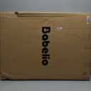 Babelio 34" Extra Tall Baby/Dog Gate with No Threshold Design Walk Thru Door, 26-43" Auto Close Safety Gate for Babies, Elders and Pets, Fits Doorways, Stairs, and Entryways, Black Wood Pattern