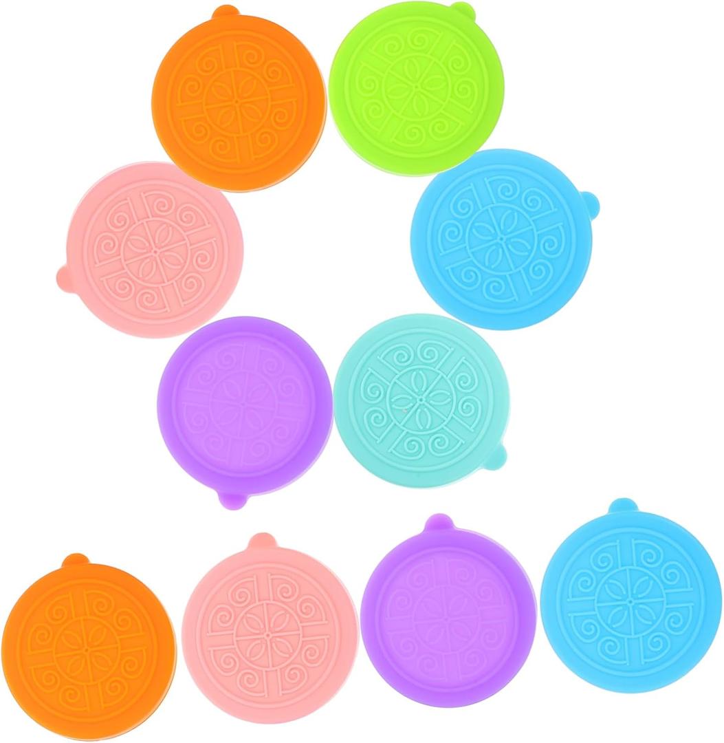 PRETYZOOM 12pcs Silicone Lids for Dipping Bowls Reusable Sauce Cup Covers Compatible with Yogurt Cups Multi Color for Food Prep and Storage Airtight Seal to Prevent Leaks