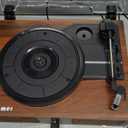Vinyl Record Player with Upgraded Speakers and USB,Belt-Driven Bluetooth Turntable with 3 Speed AUX Input Headphone Jack and RCA Output