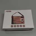 AM FM Radio Portable Retro Bluetooth Speaker Support USB/TF/AUX Player, Vintage Wireless Radio with Digital Display , Retro Radios Battery Powered or Plug in Wall for Home Office Outdoor, Gift