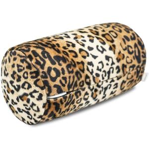 CARRIE HOME Leopard Microbead Neck Pillows Squishy Cylinder Bean Bag Pillow - 12x7 Inch Tiny Arm & Back Roll Pillow for Surgery, Travel, Airplane, Car - Support for Neck, Back, Arms, Legs and Knees (12" x 7" (Pack of 1), 1 Pack, 12x7 Inch)