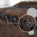 inchgrass Fox Faux Fur Blanket Luxury Fur Throw Blanket Sofa Fluffy Blanket Super Warm Elegant Cozy Fuzzy Throw Blankets for Couch,Armchair and Bed Washable Plush Blankets 74"x90" Brown Throw Blanket