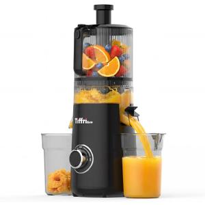 Tiffri&Co Cold Press Juicer, Masticating Juicer for Fruits and Vegetables | 6" Wide Feed Chute, 600W AC Brushless Motor, 95% Juice Yield, 50 db Quiet, Suit for Juice Nut Milk & Sorbet,BPA-Free