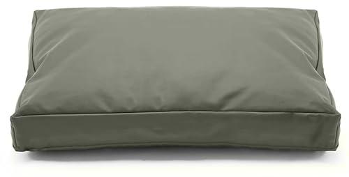 Dalema Dog Bed Cover,Waterproof Tough Plastic DIY Pet Bed Cover,Non Stick Hair Easy to Clean Rectangular Fillable Dog Bed Covers with Zipper(Greyish Green,44" L x 32" W x 4" Th,Cover Only)
