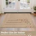 BEQHAUSE Dog Door Mat for Mud Paws Dirt Trapper Doormat Non-Slip Entryway Rugs Absorbent Welcome Mat Washable Indoor Floor Mat Low-Profile for Front Door, 24" x 36", Beige