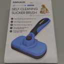 Swihauk Self Cleaning Slicker Brush - Skin Friendly Deshedding Grooming Tool for Dogs & Cats, Suitable for Shedding & Haired Pets, with Pet Supplies Accessories, Blue