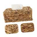 Woven Tissue Box Holder Rustic Style Tissue Storage Basket for Desk Home Decor Capacity Napkin Organizer Boho Woven Design for Living Room Kitchen