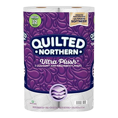 Georgia Pacific QUILTED NORTHERN ULTRA PLUSH® TOILET PAPER, 8 MEGA ROLLS Pack of 4