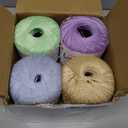 Crochet Thread, 8 Pearl Yarn Balls for Crocheting, 100% Mercerized Cotton Tatting Thread Size 10, Cotton Lace Yarn Hand Embroidery