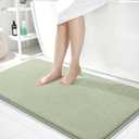 OLANLY Thick Memory Foam Large Bathroom Rugs 40x24, Extra Soft Absorbent Bath Rug, Quick Dry Bath Mat, Non-Slip, Machine Washable Mats for Bathroom, Tub and Shower, Home Decor Accessories, Sage Green