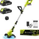 Saker Cordless Weed Wacker,3-in-1 Weed Cutter with Auto Line Feed, 12-in Cordless Lawn Mower Grass Trimmer&Edger Lawn&Mower Tool with 2 Batteries for Yard, Garden,Wireless Weed Eater with 2 Lines, 2 Spool Lines Included