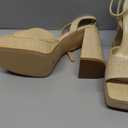 Modatope Platform Heels for Women Platform Sandals Womens Chunky Heel Open Toe Pumps Ankle Strap Womens Wedding Party Pumps Shoes, Size: 7.5