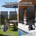 Metal Privacy Screen, 72" Outdoor Privacy Screen, Privacy Fence Panels with Stand, Provide Deck Privacy Protection, Privacy Fence for Garden, Pool, Patio, Balcony, Backyard Landscape