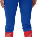 Women's Utility Softball Pants - Woman Adult Tweeners Low Rise 3/4 Leg Track Pants Dual-Layer Knee Youth Girls (Medium, Royal Blue)