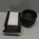 YHOSSEUN Ceramic Serving Platters Set of 4, Rectangular Serving Platters and Trays for Food, Sushi, 9.8 In Serving Dishes for Entertaining, Matte Black Serving Plate Halloween Table Decor