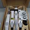 HUANUO Dual Monitor Stand - Full Adjustable Monitor Desk Mount Swivel Vesa Bracket with C Clamp, Grommet Mounting Base for 13 to 32 Inch Computer Screens - Each Arm Holds 4.4 to 19.8lbs - White