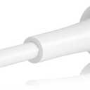 Spring Door Stoppers for Wall, 4.33 Inch Aluminum Door Stops, Door Stoppers for Bottom of Door, Doorstops for Inside Door with Silicone Tip, Screw & Adhesive Installation, White