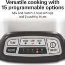 Hamilton Beach 7 Quart Programmable Slow Cooker With Flexible Easy Programming, 5 Cooking Times, Dishwasher-Safe Crock & Lid, Silver (33473)