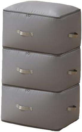 3 PCS Ultra Space Saving Self Compression Organizer, 2025 NEW Comforter Storage Bags, Heavy Duty Moving Bags, Washable Compression Bags for Storage Comforter Blanket, Clothes,Closet, Bedding