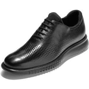Cole Haan mens 2.zerogrand Laser Wingtip Lined Oxford, Black Leather/Black, 10 US