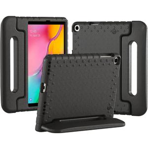 Bolete Kids Case for Samsung Galaxy Tab A 10.1 2019 Release (Model:SM-T510/T515),Shockproof Soft EVA Adjustable Bracket Cover for Samsung Galaxy Tab A 10.1 Case, Black