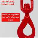 Swivel Self-Locking Hook 27557lbs Heavy Duty Swivel Lifting Hook Swivel Lifting Hook Hoist Hook Sling Heavy Cargo 12.5ton