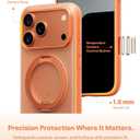 TORRAS 360 Magnetic Stand for iPhone 17 Pro Max Case, [Fit for MagSafe] [4X Military-Grade Protection] Slim Case for iPhone 17 Pro Max 6.9", Translucent Cosmic Orange, Ostand O3 Fitness Series