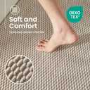 TYUU Bath Mat Set 2 Piece, Bathroom Rugs Non Slip Washable & Toilet Mat, 16"x24" + 20"x24" U Shape