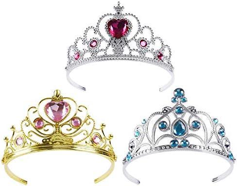 NEIJIANG Princess Tiara Crown Headpieces, Dress Up Set for Little Girls, Kids Play Jewelry, Costume Accessories,Kids Party