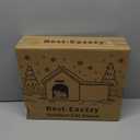 Rest-Eazzzy Cat House for Outdoor Cats, Weatherproof and Insulated Feral Cat House with Mat and Clip, Easy to Put Together, Selfwarming Cat Shelter for Winter (Black, Waterproof House-L)