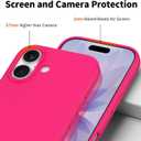Compatible with iPhone 17 Case, Shockproof Liquid Silicone Protective Phone Case with Soft Anti-Scratch Microfiber Lining Ultra Slim Drop Protection Phone Cover (Rose Red)