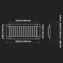 Repa Market 13" x 5" Inch Air Exhaust Grille for Round Ducts - Adjustable Louvre Blade - Galvanized Air Supply Vent Cover - Side Fit Round Surface Canal Ducting from 9.84" to 35.43" Inches