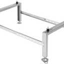 HSA500 - Support Bracket for Air Conditioner or Heat Pump, Adjustable Size, Floor Stand Ground Mounting Bracket, Stainless Steel, Stand for Outdoor AC Unit, Heavy Load 1100 lbs