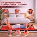 2026 Upgraded All-in-One Red Light Therapy Mat Full Body, 75 x 35 Medical-Grade TPU Red Light Blanket with 2600 Dual-Wavelength LEDs (660nm Red & 850nm NIR) for Pain Relief & Recovery