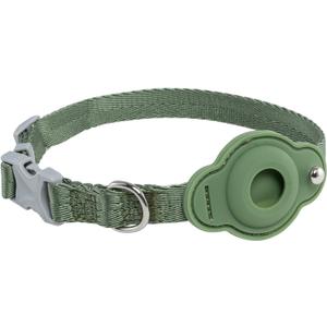 TSPRO Airtag Dog Collar with Airtag Holder Case, Lightweigh Dog Collar, Quick Release Buckle, Adjustable Breathable Durable, Ideal for Small Medium Large Dogs Walking and Training (Green Size 1)