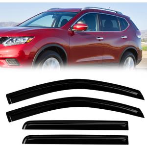 Window Rain Guards Compatible2014-2020 Rogue S SV SL 4PC Window Visors Vent Shade Deflector Tape On