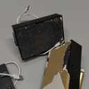 Battery Operated Wall Sconce Set of 2 Rechargeable Wireless Cordless 12000ma 360 Rotation Large Wall Lights lamp Modern Decor Linear Long Metal Black Gold 28"