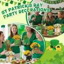 Hollowfly 12 Pack St. Patrick's Day Treat Boxes Irish Shamrock Leprechaun Table Decorations Clover Paper Candy Cookie Gift Box Bags Flower Vase for St. Patrick's Spring Activity Home Tabletop Decor