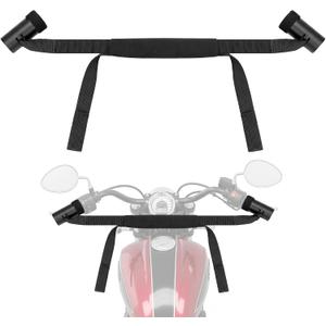 Dreyoo Motorcycle Handlebar Tie Down Straps for 32" Bars, Adjustable Bar Harness with Iron Cups, Transport Securing Strap for Motorcycles, Mopeds, Scooters & Bikes with Fairings